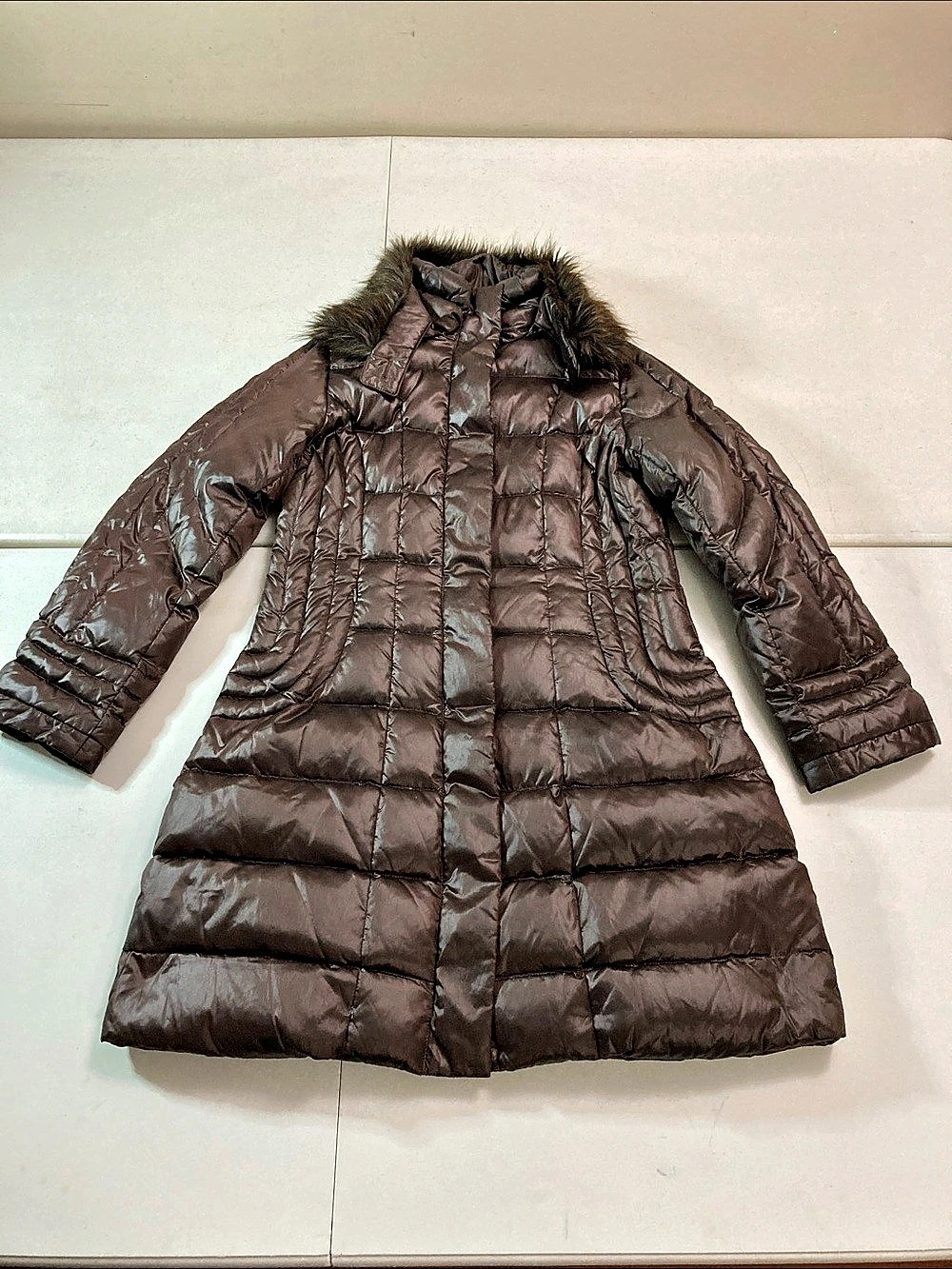 Easy Comfort Brown Puffer Coat Size US 12